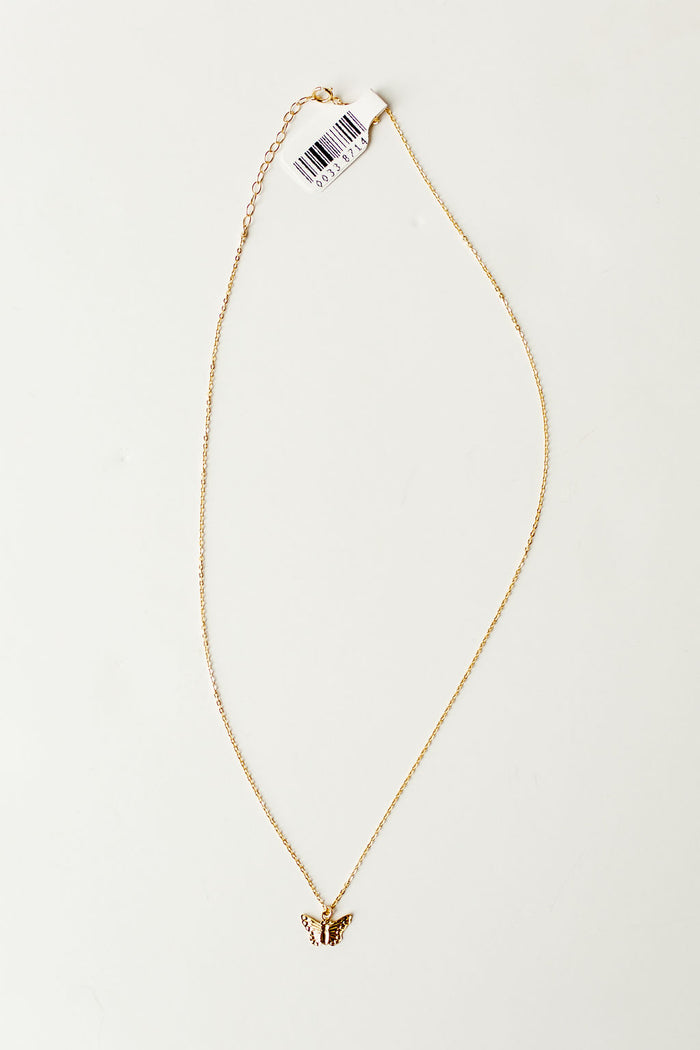 mode, butterfly necklace