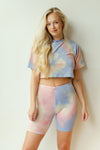 mode, rainbow promise bike shorts