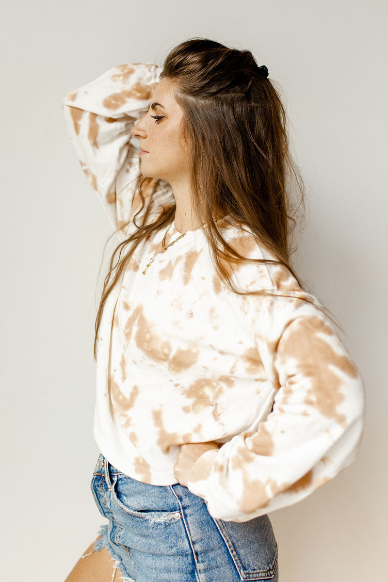 mode, mocha sips tie dye sweatshirt