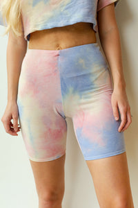 mode, rainbow promise bike shorts