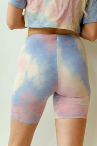 mode, rainbow promise bike shorts