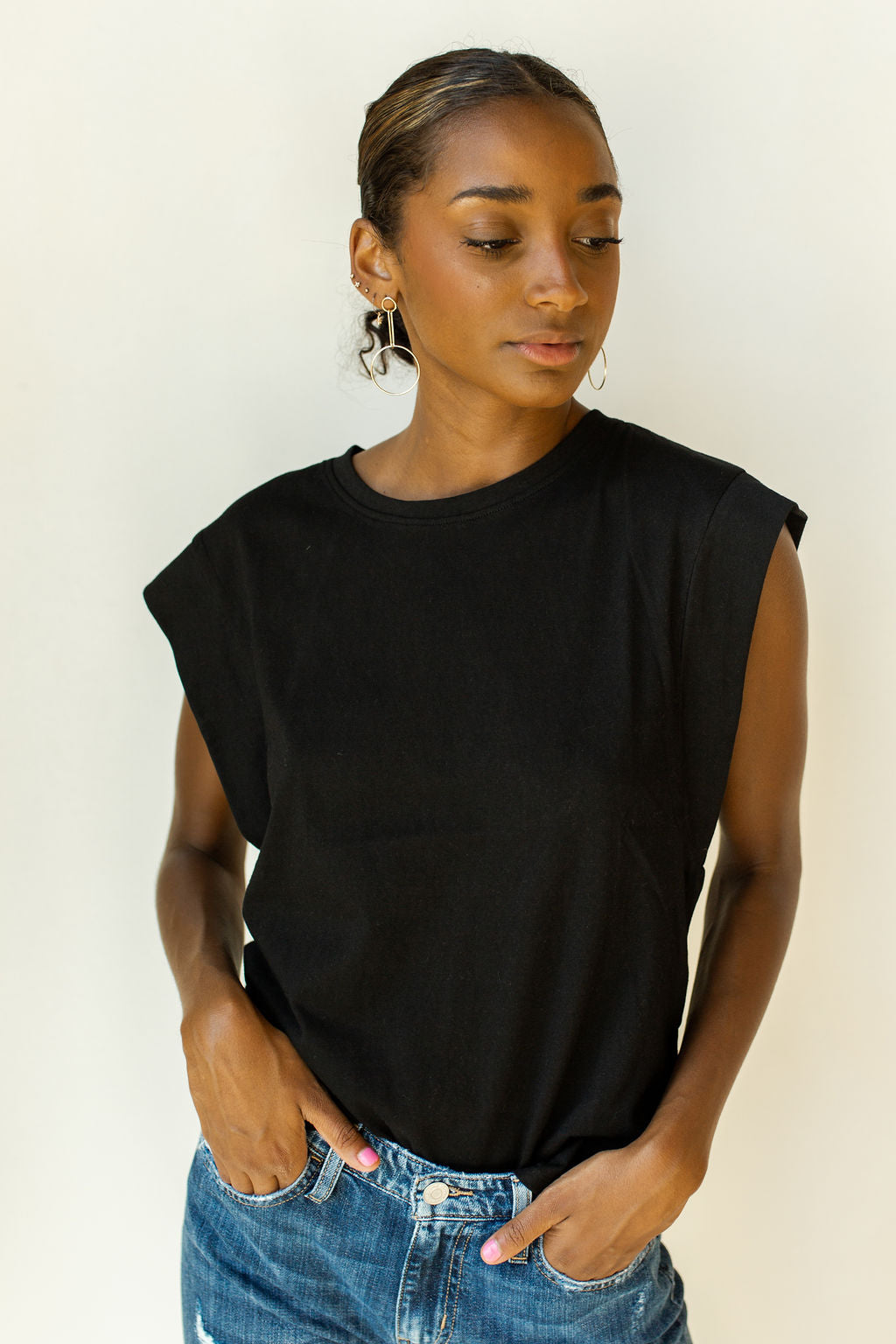 mode, short sleeve muscle tee