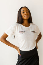 mode, colorful eyelash tee