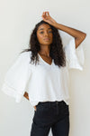 mode, super flow sleeve blouse