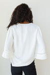 mode, super flow sleeve blouse