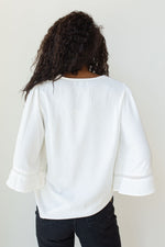 mode, super flow sleeve blouse