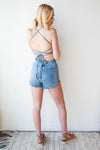 mode, radio denim romper