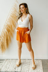 mode, flutter high waisted shorts