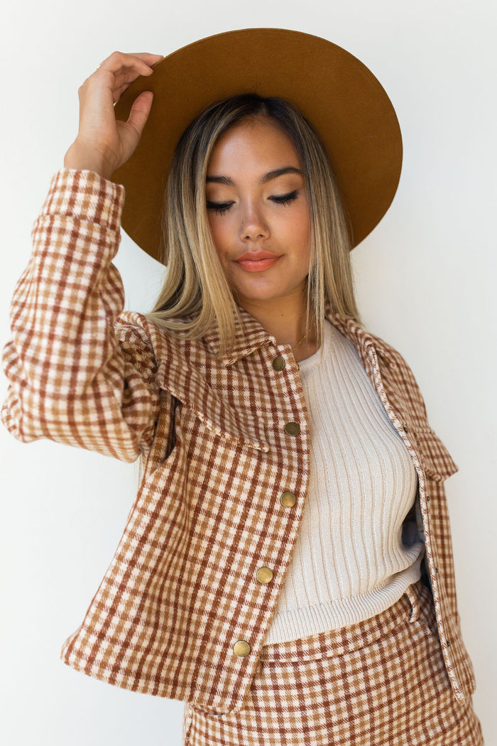 mode, greenwhich check jacket