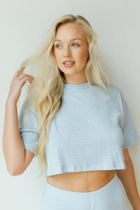 mode, cloud walk crop tee