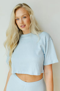 mode, cloud walk crop tee