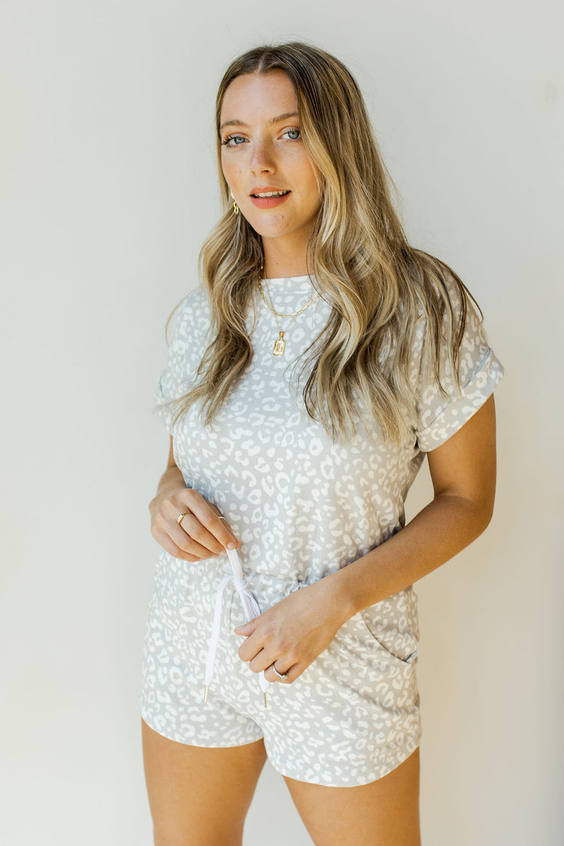 mode, grey tones romper