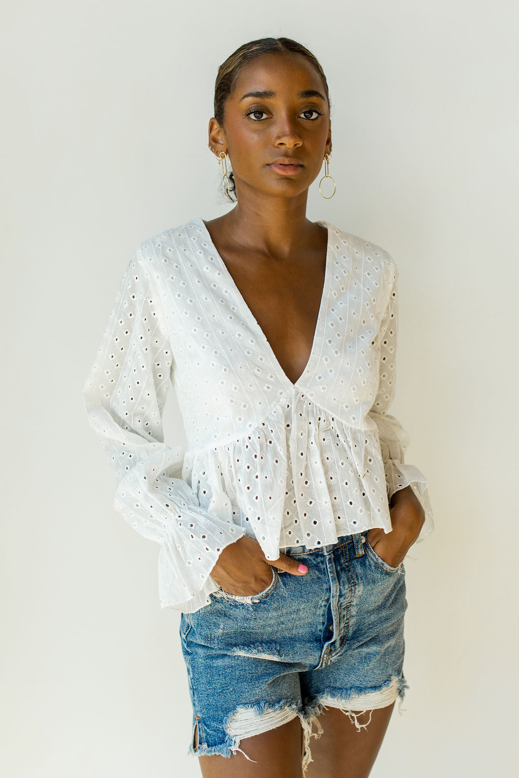 mode, sweet + simple peplum blouse