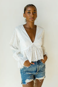 mode, sweet + simple peplum blouse