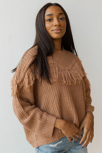 mode, fringe favorite sweater