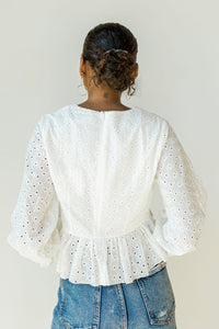 mode, sweet + simple peplum blouse