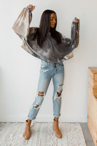 mode, tie dye knit top
