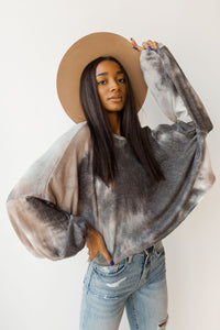 mode, tie dye knit top