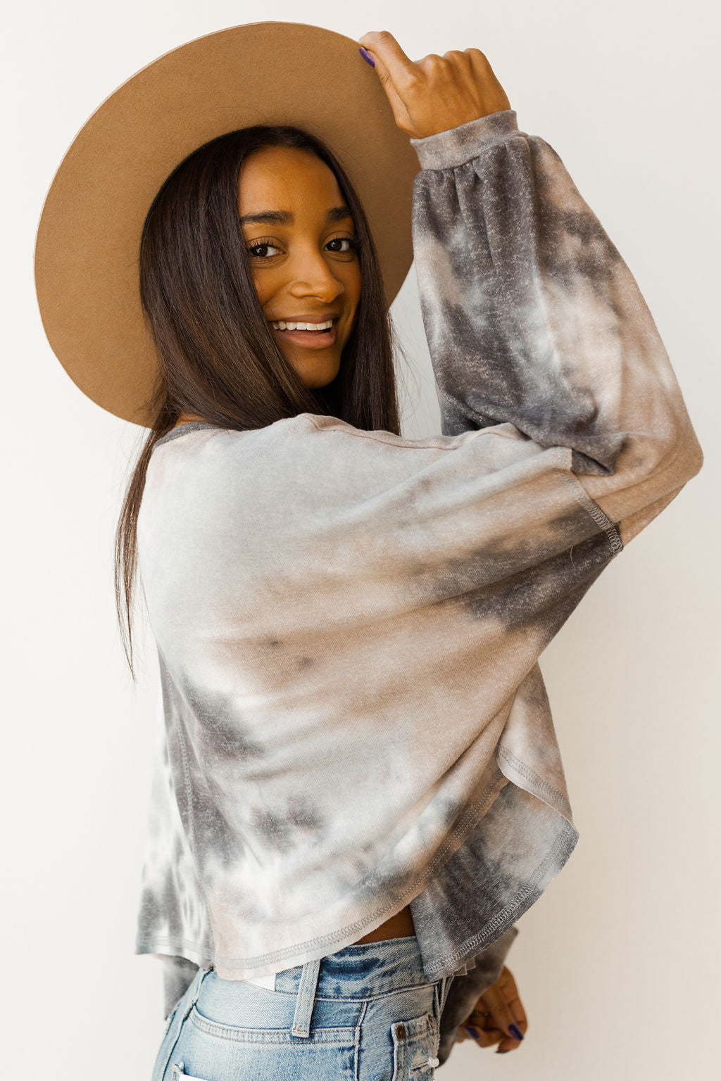 mode, tie dye knit top