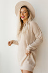 mode, twist back sweater dress