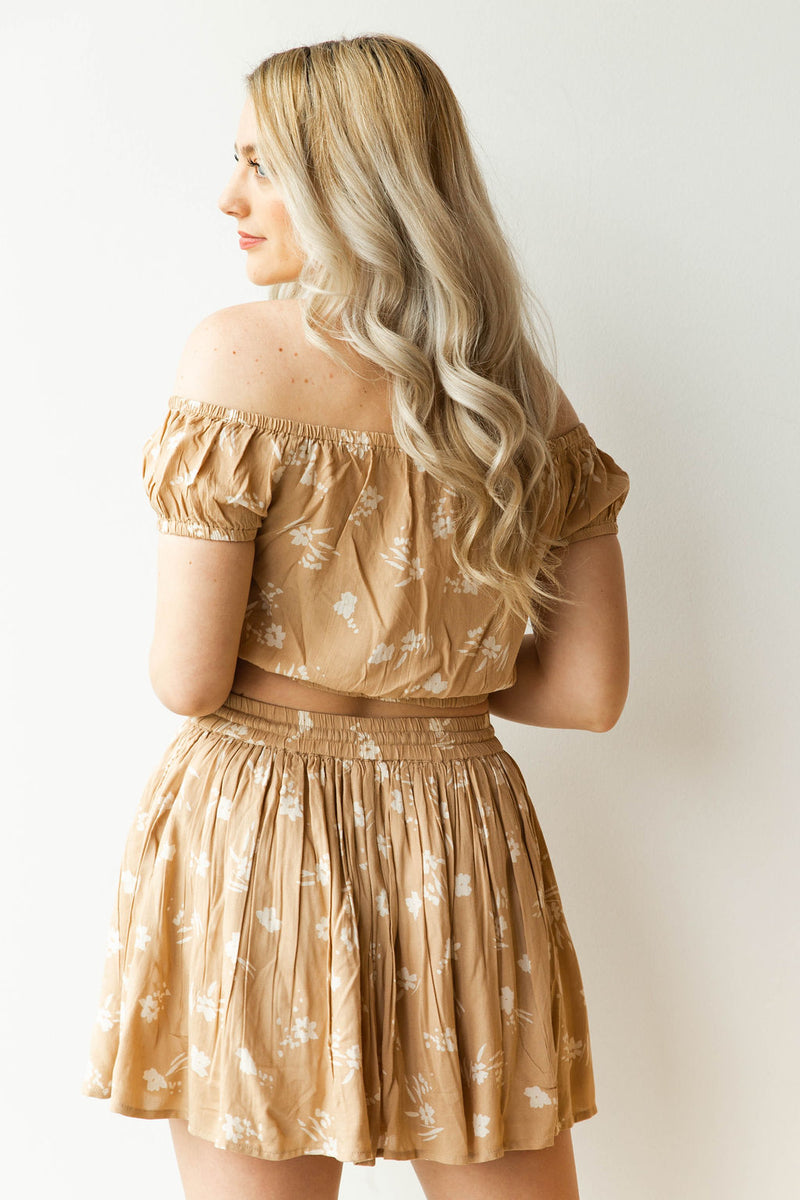 mode, coconut kiss mini woven skirt