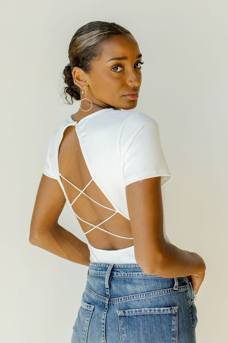 mode, don't look back strappy bodysuit