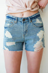 mode, in the clear destroyed denim shorts