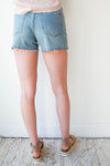 mode, in the clear destroyed denim shorts