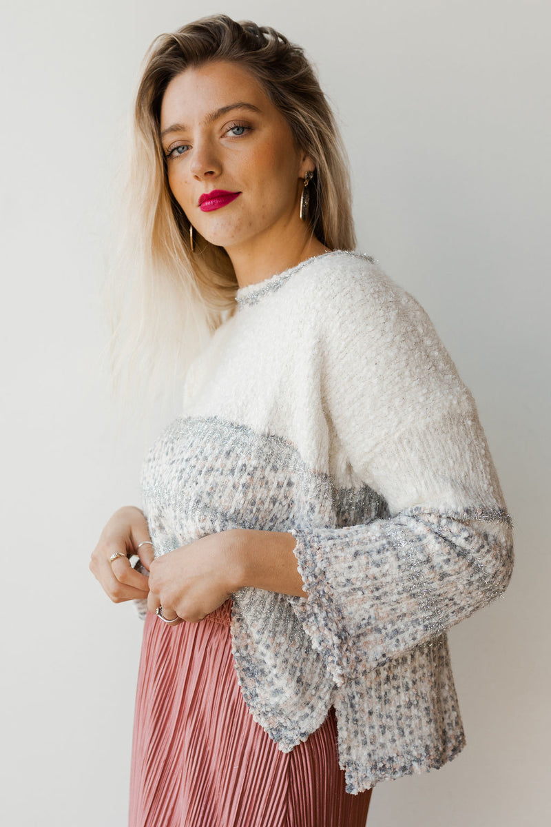 mode, sparkle popcorn sweater