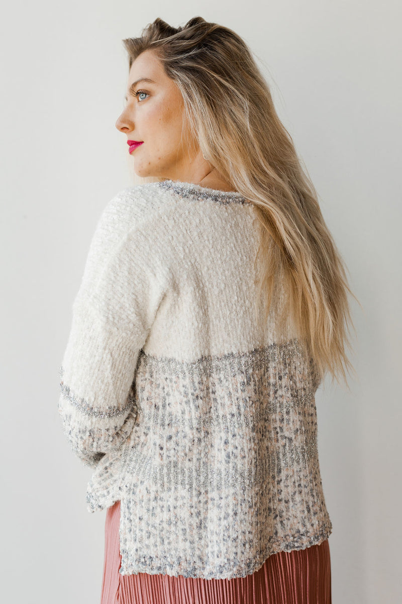 mode, sparkle popcorn sweater