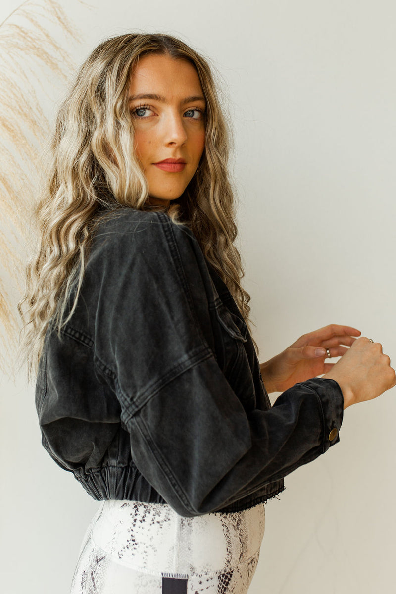 mode, take it easy crop jacket