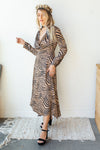 mode, jungle book tiger print dress