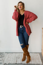 mode, chunky knit cardi