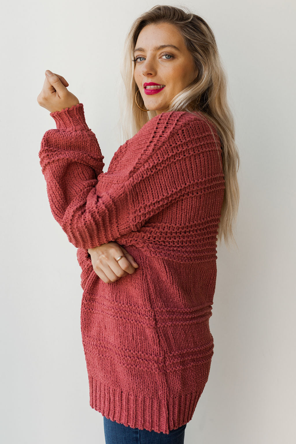 mode, chunky knit cardi