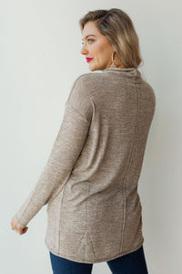 mode, cross front longsleeve top