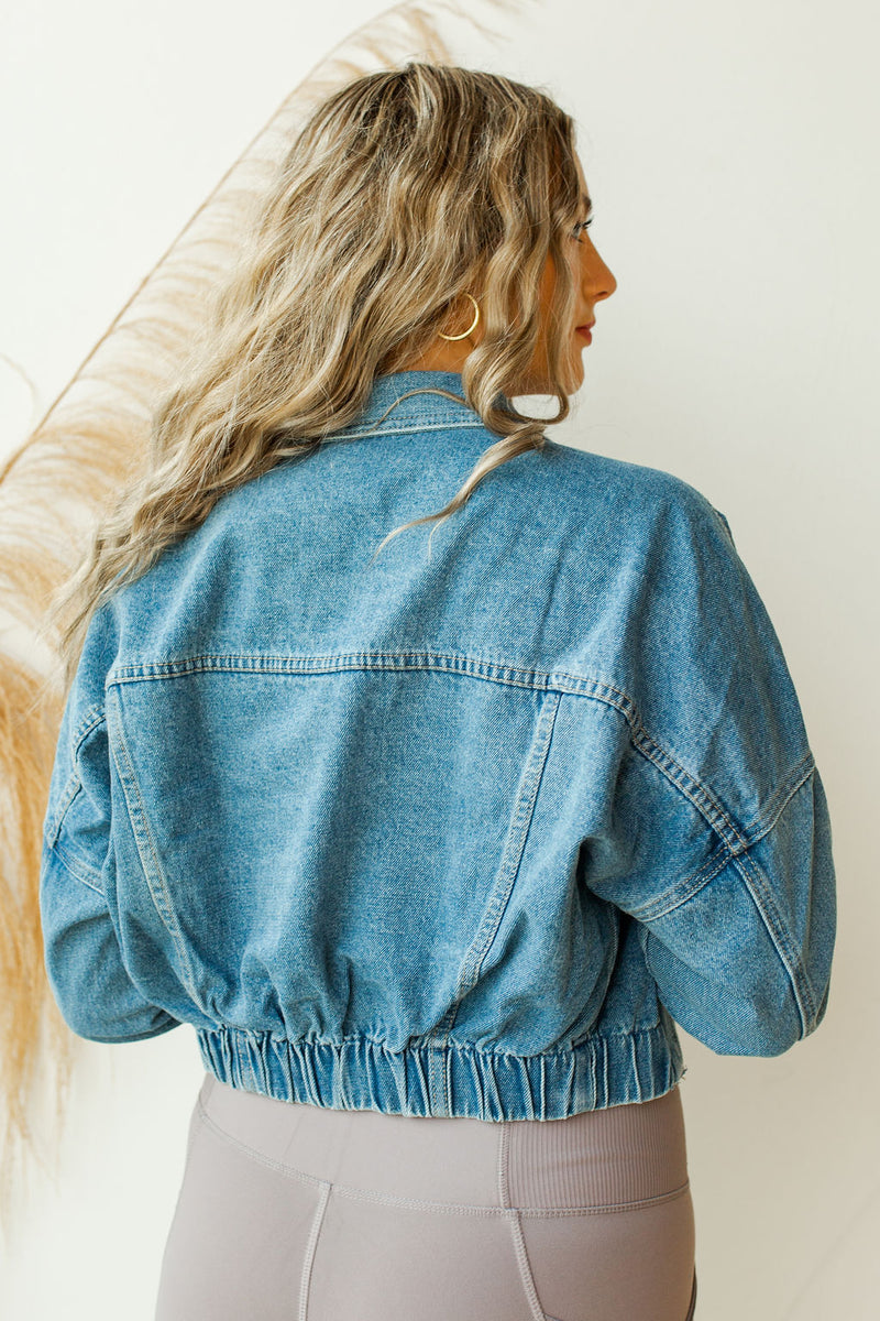 mode, take it easy crop jacket