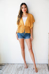 mode, dainty dots tie kimono top