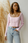 mode, pearl button sweater