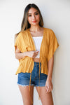 mode, dainty dots tie kimono top