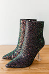 mode, glitter and glow bootie