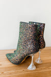 mode, glitter and glow bootie