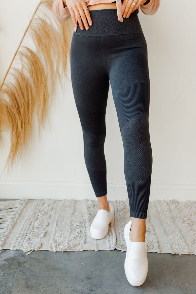 mode, ribbed highwaist leggings