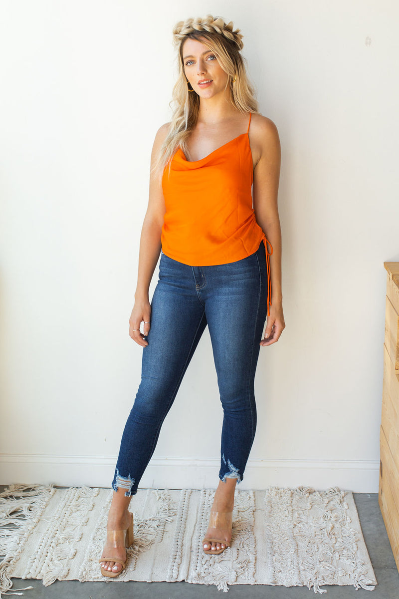 mode, cowl neck cami