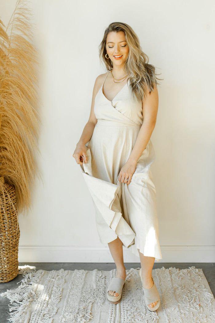 mode, ever flow long dress