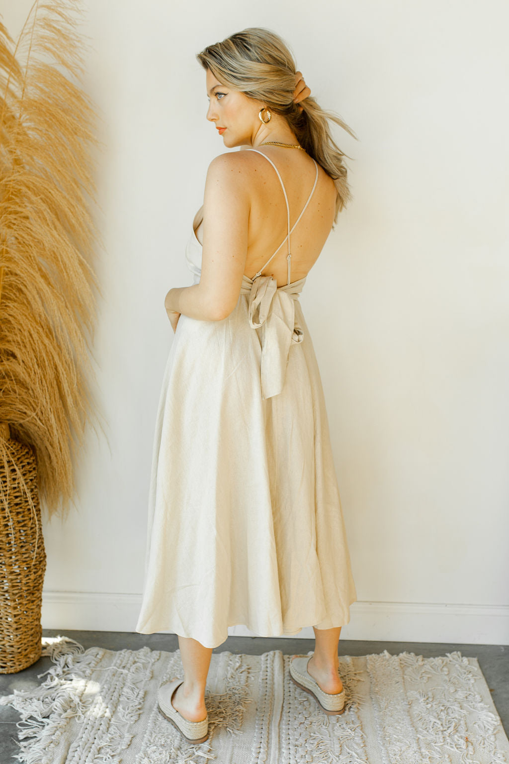 mode, ever flow long dress