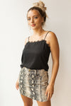 mode, pretty python printed skirt