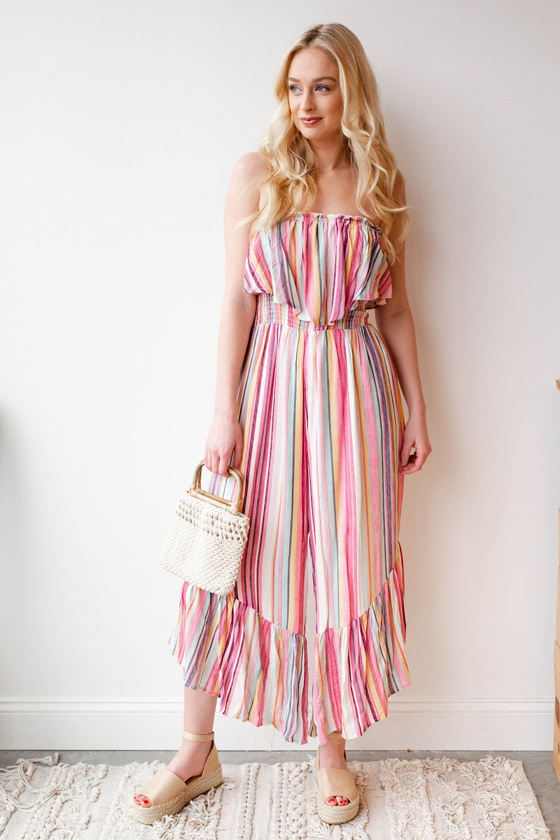 mode, Missy multi stripe jumpsuit