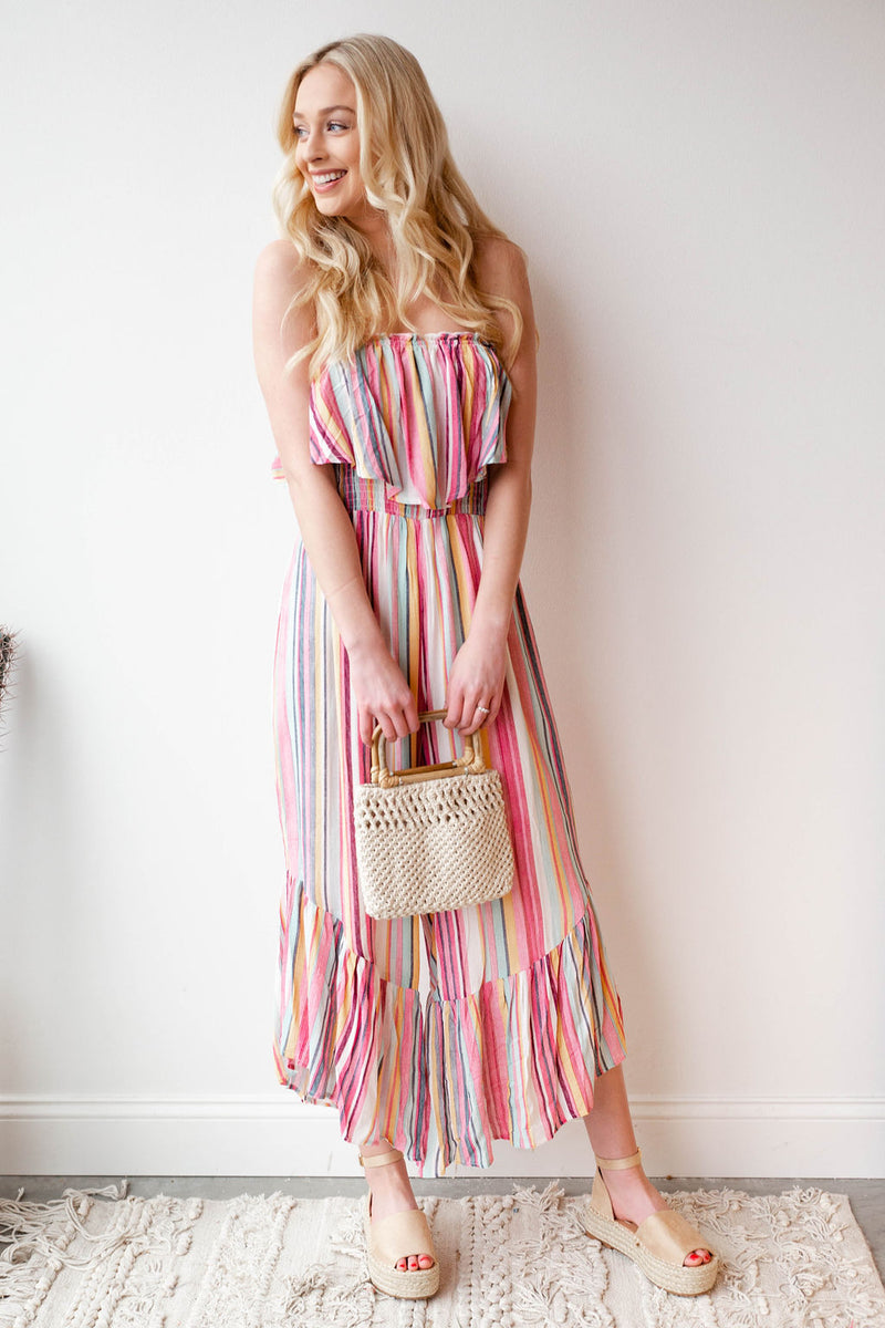 mode, Missy multi stripe jumpsuit