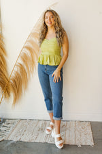 mode, rouched spaghetti strap top