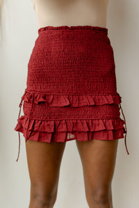 mode, in good spirits smocked skirt